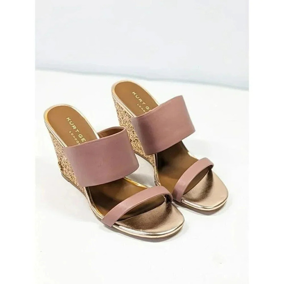 Kurt Geiger London Women's Charing Wedge Sandals Pale Pink Size 39 (MSRP $185) - Picture 4 of 12